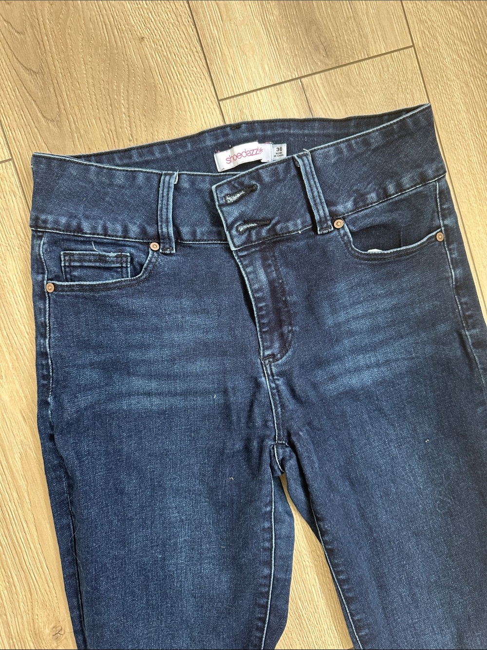 Shoe Dazzle Women's Dark Blue High-Rise Slim Jeans